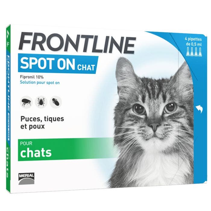 Spot On Cat 4 Pipettes 4 Pipettes De 0 5ml Frontline Easypara