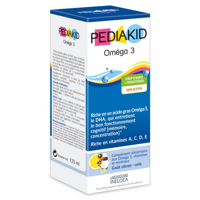 Omega 3 Child Syrup Raspberry Flavour 125 ml Pediakid Easypara