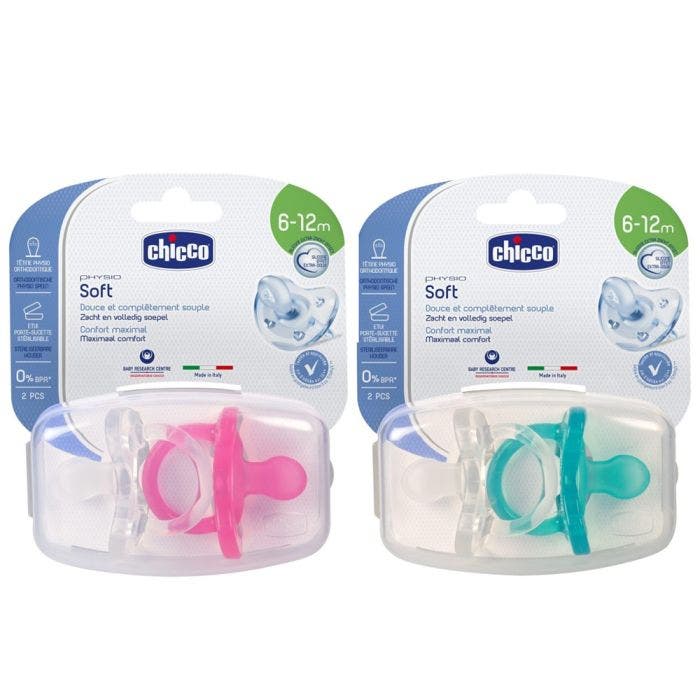 Lightning time table catch Chicco Physio Soft Silicone Physiological Pacifier 6-12 Months X2 - Chicco  - Easypara