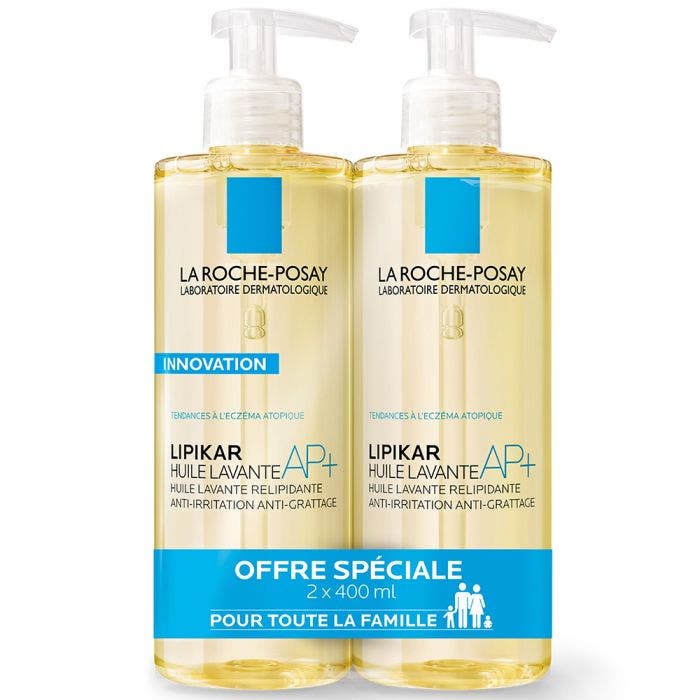 Cleansing Oil for Dry to Atopicprone skin Lipikar 2x400ml La Roche