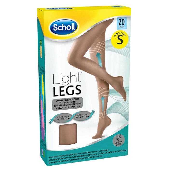 M Scholl Light Legs Medium Womens Compression Tights Circulation 20 Den Nude 