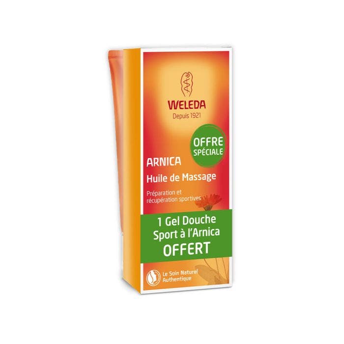 Massage Oil + Shower Gel Offered + Gel Douche 200ml A l'Arnica Bio Weleda