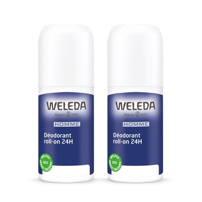 24H Deodorant Duo for Men Deodorant 2x50ml- Weleda