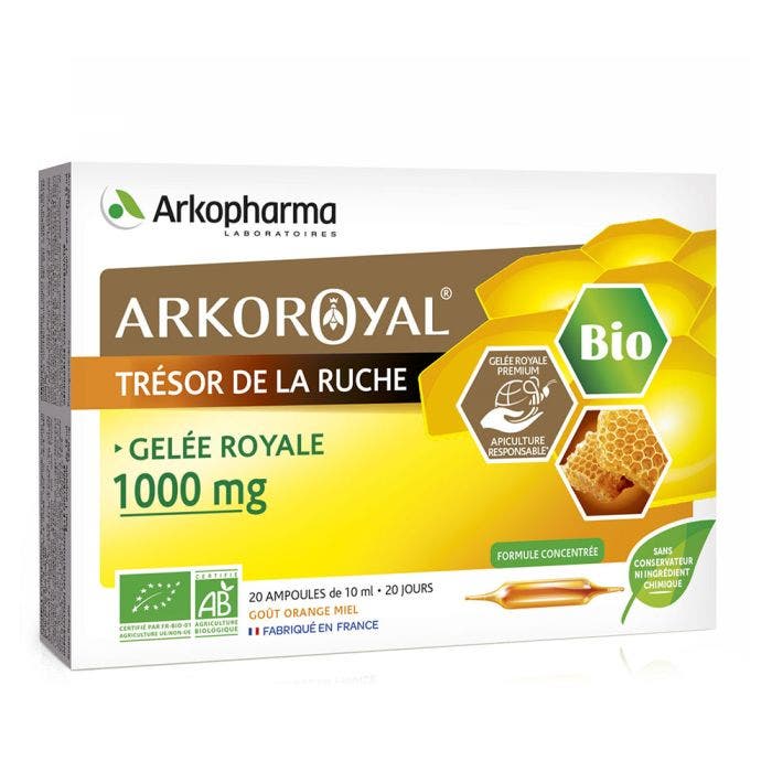 Royal Jelly X 20 Phials Arkoroyal 20 Ampoules Arkopharma Easypara