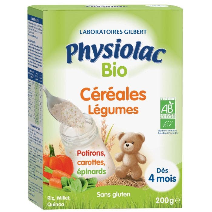 Cereales Legumes Potirons Carottes Epinards Bio 0g Physiolac Easypara