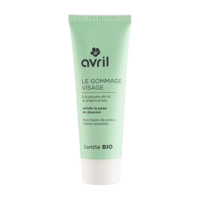 Organic rice and apricot powder face scrub 50ml Avril