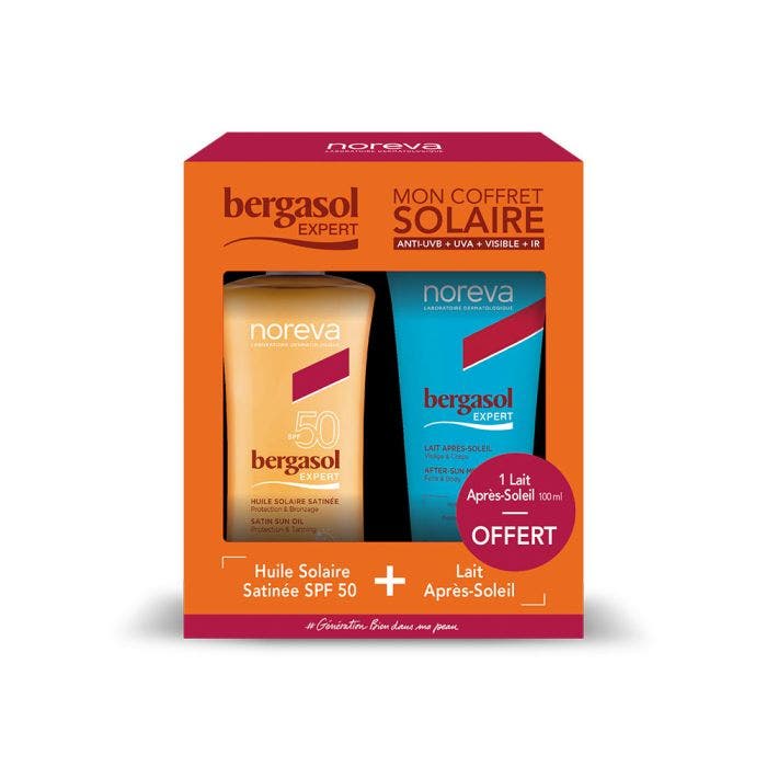 Satin Sun Oil SPF50 + After Sun Milk Set 250ml Bergasol Expert Bergasol