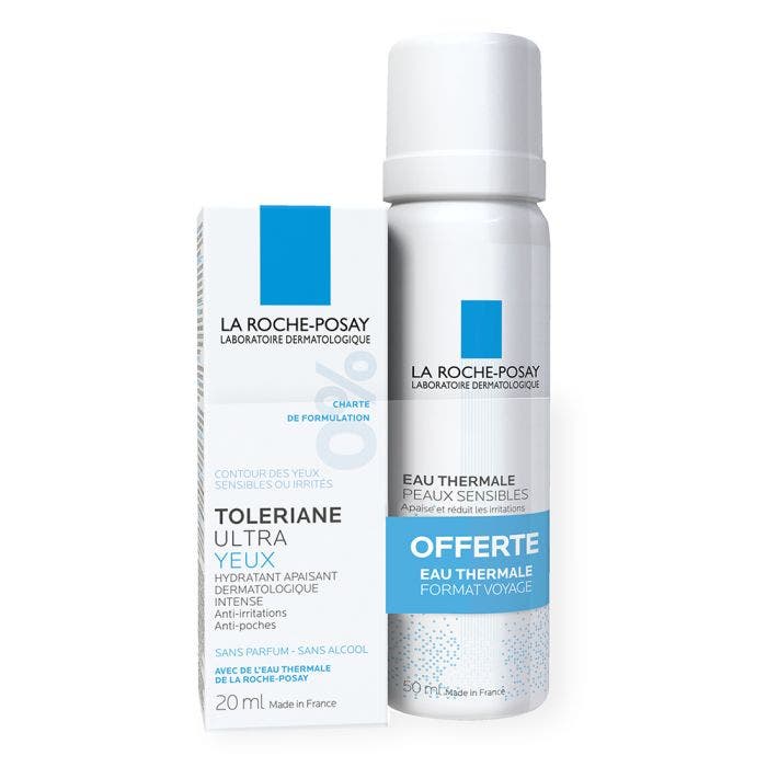 Eye Contour Cream 20ml+ Travel-size Thermal Water Toleriane La Roche- - Easypara