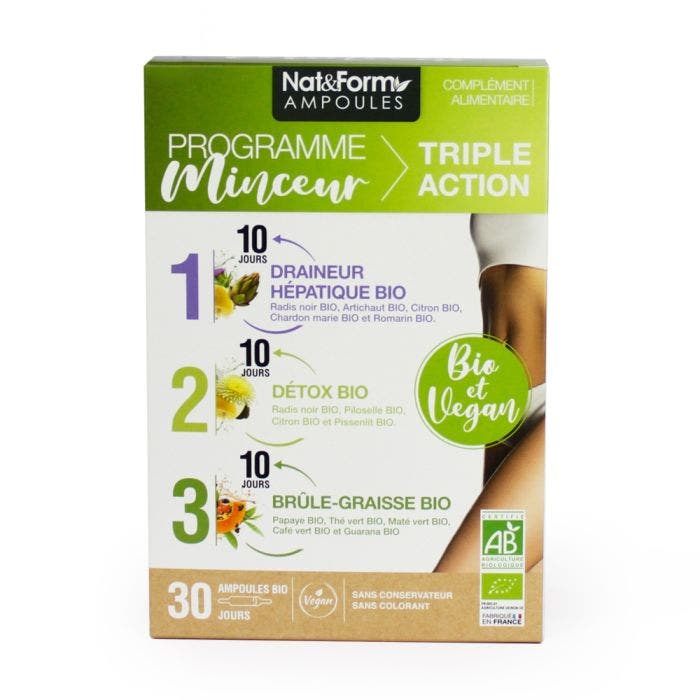 Organic Slimming Programme 3 phases 30 ampulas Nat&Form
