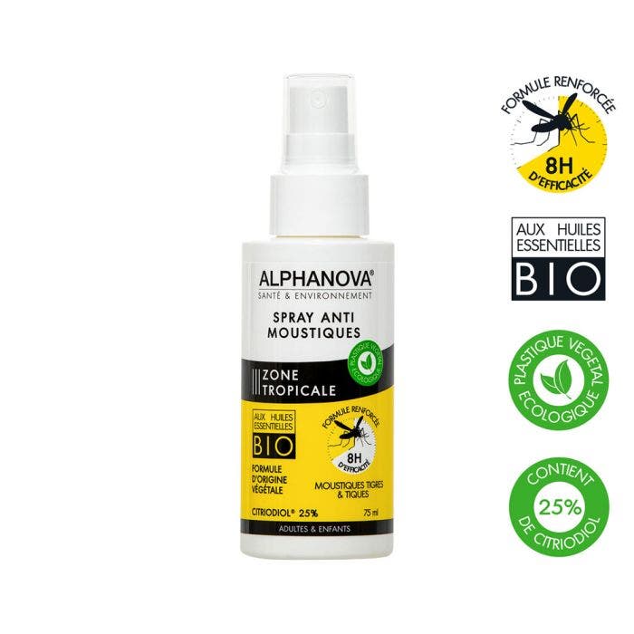 Mosquito Repellent Spray Tropical Zones 75ml Zone tropicale Alphanova