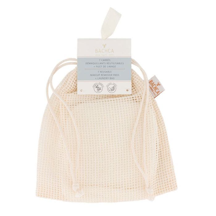 Reusable Make-up Removers squares + wash net x 7 Bachca