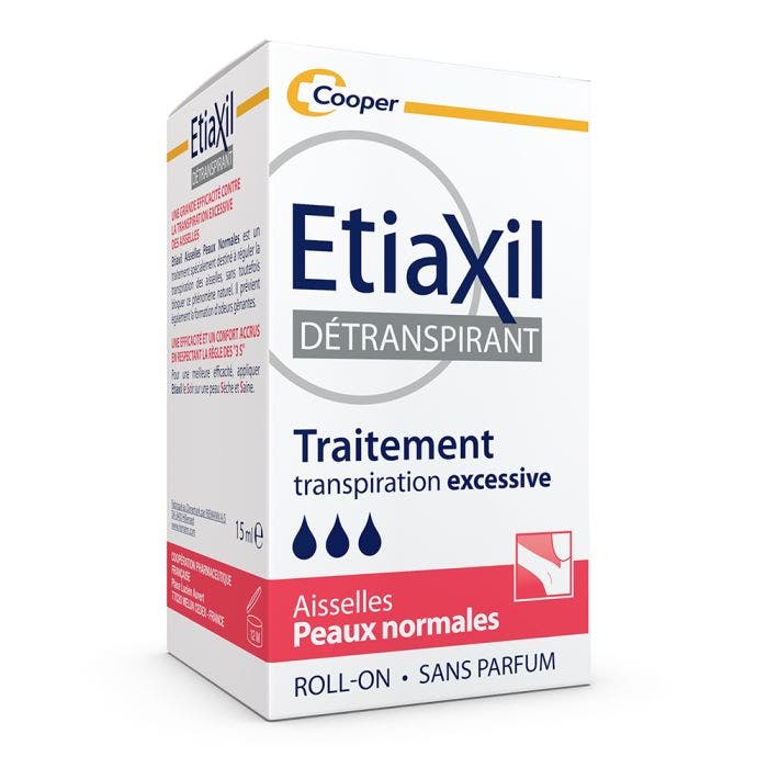 Excessive Sweating Treatment Anti Perspirant Roll On Normal Skins 15ml Detranspirant Peaux Normales Etiaxil