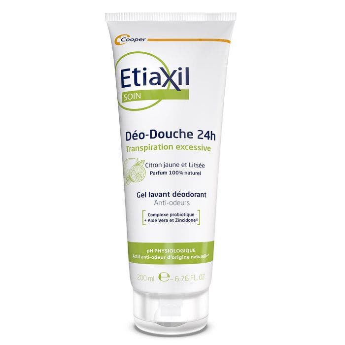 24-hour Citrus Shower Gel Excessive Sweating 200ml Soin douche Sensitive Skin Etiaxil